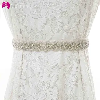 MOLANS Manual Diamond White Beading Criss-Cross Girdle for Wedding Dress Jewelry Twisted Pattern Appliques with Silk Ribbon Sash
MOLANS Manual Diamond White Beading Criss-Cross Girdle for Wedding Dress Jewelry Twisted Pattern Appliques with Silk Ribbon Sash