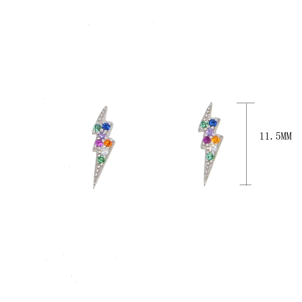 New Fashion Simple Stud Earrings with colorful stone Lightning Earring Combination Suit Women's Earrings Wholesale
New Fashion Simple Stud Earrings with colorful stone Lightning Earring Combination Suit Women's Earrings Wholesale