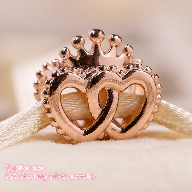 Осень 100% Стерлинговое Серебро 925 пробы United Regal Hearts Charm, розовые золотые бусины подходят к оригинальному браслету Pandora Charms, DIY ювелирные изделия
Осень 100% Стерлинговое Серебро 925 пробы United Regal Hearts Charm, розовые золотые бусины подходят к оригинальному браслету Pandora Charms, DIY ювелирные изделия