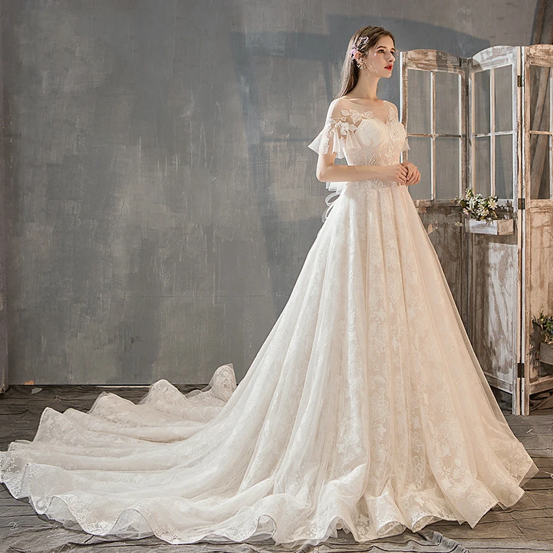 French light wedding dress 2019 new female Sen bride luxury trailing super fairy Hepburn boy shaking Bohemian wedding dress
French light wedding dress 2019 new female Sen bride luxury trailing super fairy Hepburn boy shaking Bohemian wedding dress