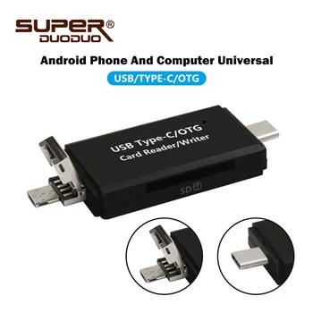 

USB 2.0 SD/TF OTG Card Reader Micro SD Card Reader Adapter Type-C Micro USB SD Memory Card Adapter for Type C/Android/PC deveice