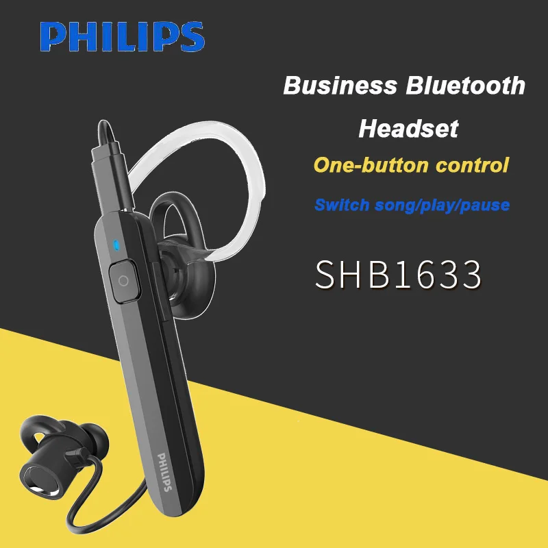 Professional Philips Wireless Headset SHB1633 with Bluetooth 5.0 A2DP AVRCP HFP HSP Lithium polymer Volume Control Headphone
Professional Philips Wireless Headset SHB1633 with Bluetooth 5.0 A2DP AVRCP HFP HSP Lithium polymer Volume Control Headphone