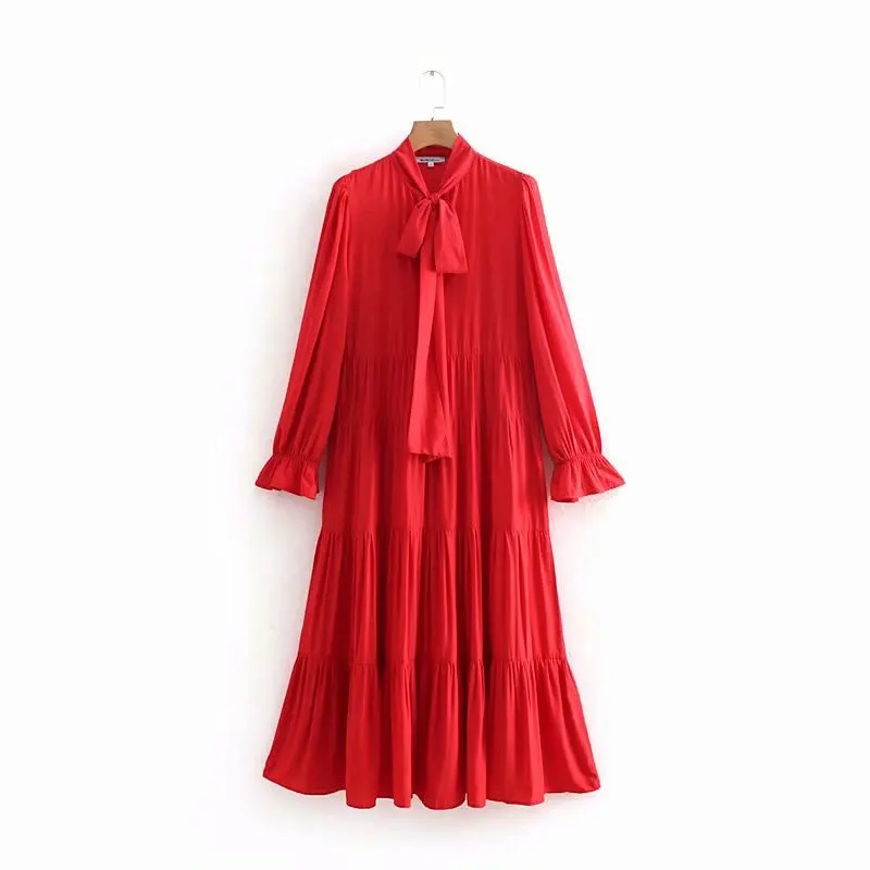 2019 women fashion solid color butterfly sleeve red long dress female pleats cake vestidos bowknot collar party dresses DS1885
2019 women fashion solid color butterfly sleeve red long dress female pleats cake vestidos bowknot collar party dresses DS1885