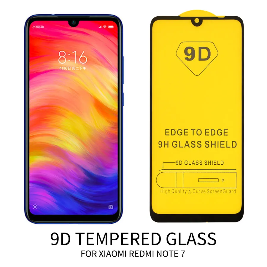 

9D Full Glue Tempered Glass For Xiaomi Mi9X 9SE 8Lite Pocophone F1 6X 5X A2 Lite Redmi7 Screen Protector Redmi Note7 Pro Cover