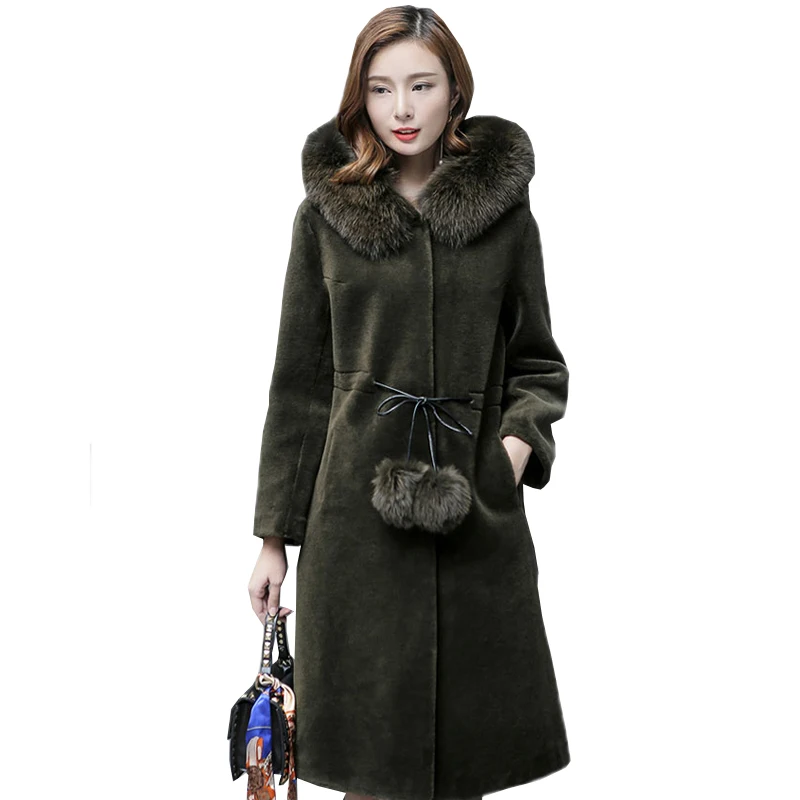 Sheep Shearing Coat 2019 Plus Size Real Fur Coat Women Winter Warm Long Hood Parka Real Fox Fyr Collar Female Wool Jacket LX2474
Sheep Shearing Coat 2019 Plus Size Real Fur Coat Women Winter Warm Long Hood Parka Real Fox Fyr Collar Female Wool Jacket LX2474