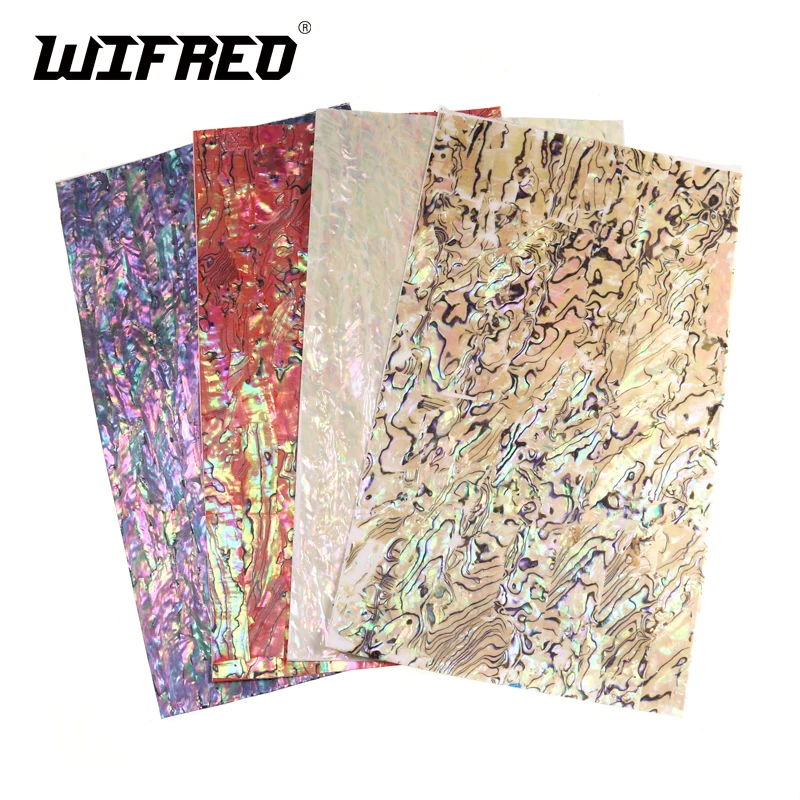 Wifreo White Purple Paua Coated Enhanced Adhesive Veneer Sheet Abalone Film Sticker for Fishing Lure Building Decorating 24x12CM | Спорт и