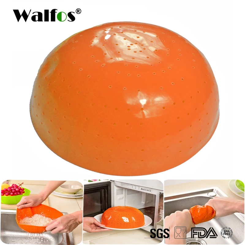 WALFOS food grade Silicone kitchen drain basket rice washing vegetables colander fruit baskets microwave dish cover
WALFOS food grade Silicone kitchen drain basket rice washing vegetables colander fruit baskets microwave dish cover