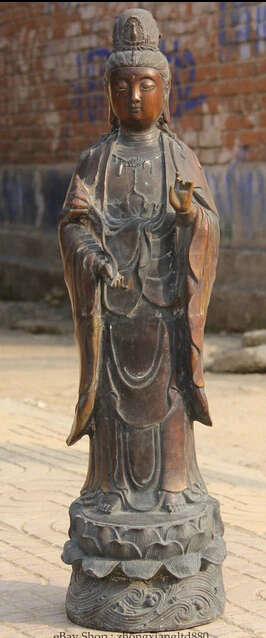 JP S0524 29" Larger Chinese Bronze Kwan-yin Guan Yin Boddhisattva Goddess lotus Statue B0403
JP S0524 29" Larger Chinese Bronze Kwan-yin Guan Yin Boddhisattva Goddess lotus Statue B0403