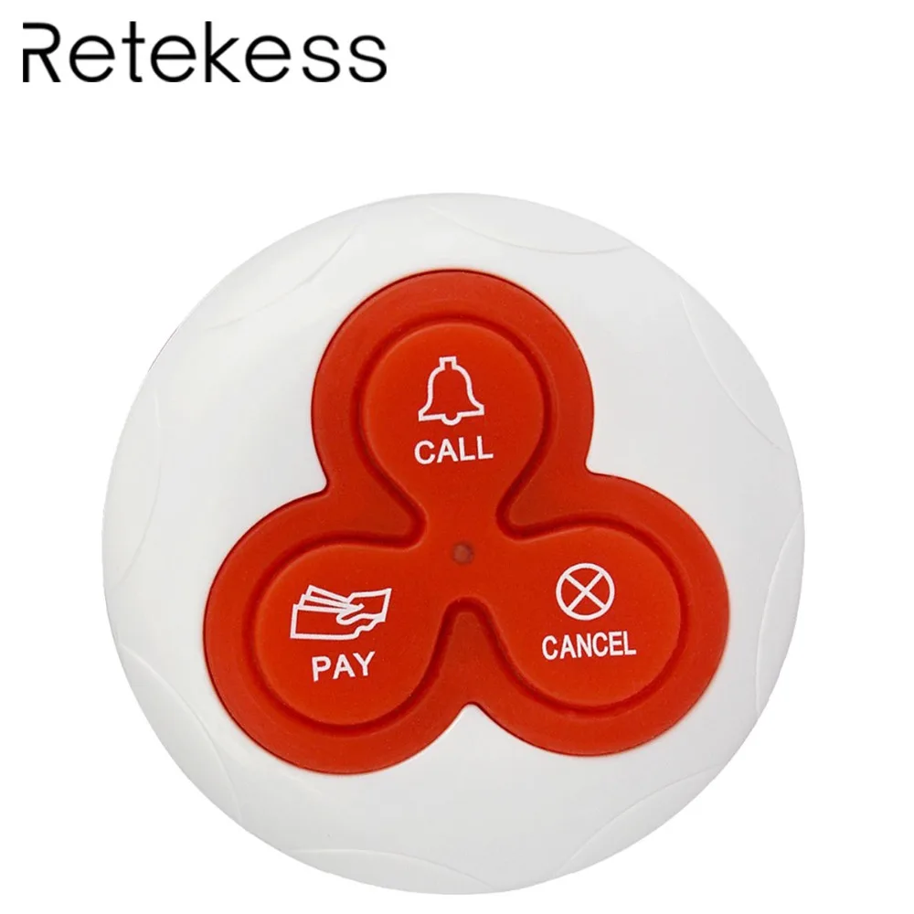 Wireless Calling Bell Pager Call Button Transmitter Calling System for Restaurant Hotel 433MHz F9405C
Wireless Calling Bell Pager Call Button Transmitter Calling System for Restaurant Hotel 433MHz F9405C