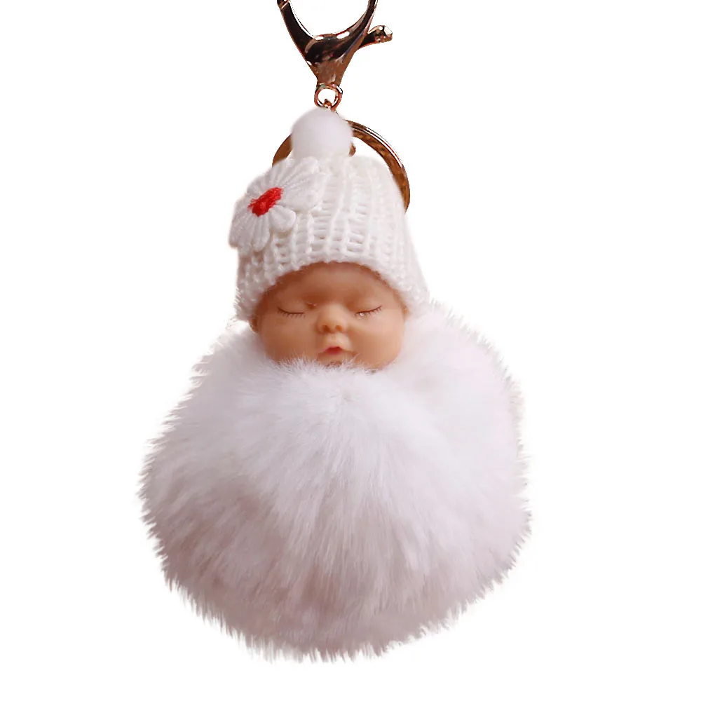 Cute Fur Fluffy PomPom Sleeping Baby Doll Key Chains Keyrings Bags Charm Pendant Fashion Lovely Cute Keychains Wholesale SA60
Cute Fur Fluffy PomPom Sleeping Baby Doll Key Chains Keyrings Bags Charm Pendant Fashion Lovely Cute Keychains Wholesale SA60
