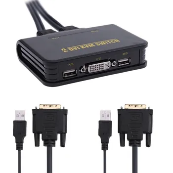 2 Port Usb 2.0 2 In 1 Out Dvi Kvm Switcher Switch Box With Audio Video Cable For Monitor Keyboard Mouse Computer
2 Port Usb 2.0 2 In 1 Out Dvi Kvm Switcher Switch Box With Audio Video Cable For Monitor Keyboard Mouse Computer