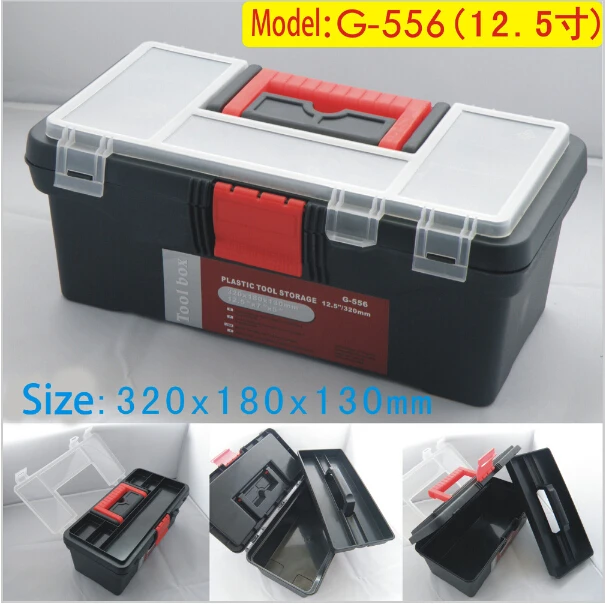 12.5 inch plastic tool box with handle, tray,compartment, storage and organizers G-510 toolbox 32*18*13CM
12.5 inch plastic tool box with handle, tray,compartment, storage and organizers G-510 toolbox 32*18*13CM