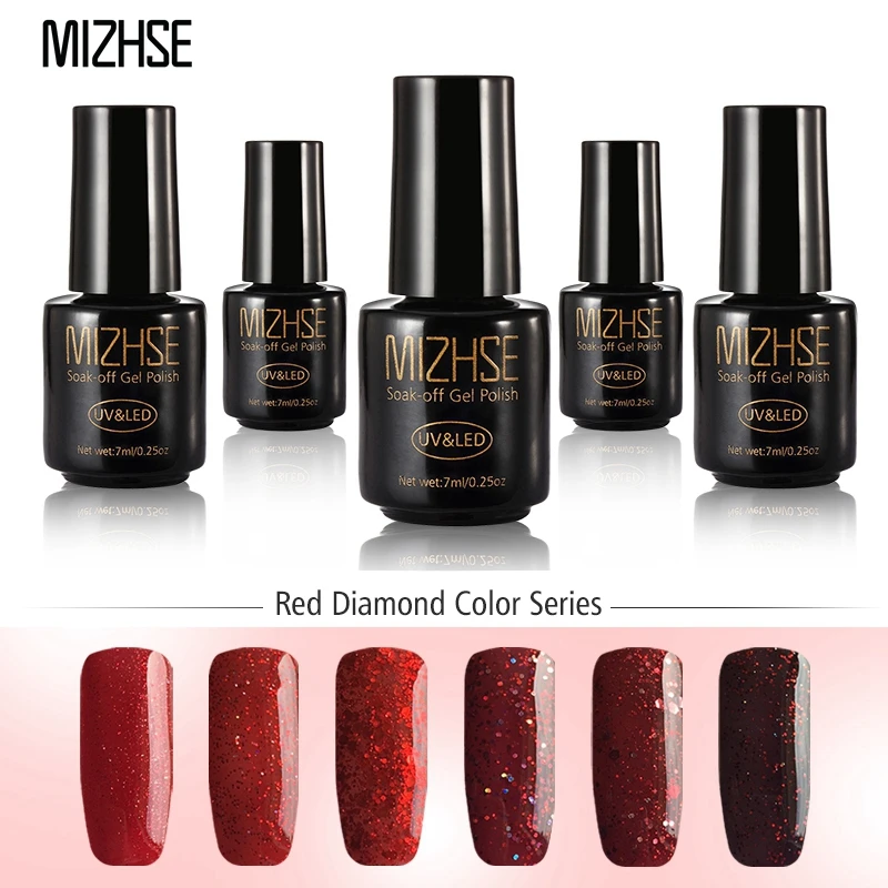 MIZHSE Red Diamond Color Series UV Gel Nail Manicure Diamond Glitter UV Nail Polish Sequins Gel Nail Quality Soak Off Gel Polish
MIZHSE Red Diamond Color Series UV Gel Nail Manicure Diamond Glitter UV Nail Polish Sequins Gel Nail Quality Soak Off Gel Polish