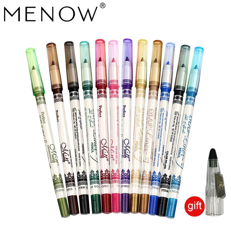 Menow Brand 12 Colors/Set Eyeliner Lip Pencil Waterproof Eye shadow Make up kit Cosmetic 3-in-one Eyes Makeup maquiagem 5471
Menow Brand 12 Colors/Set Eyeliner Lip Pencil Waterproof Eye shadow Make up kit Cosmetic 3-in-one Eyes Makeup maquiagem 5471