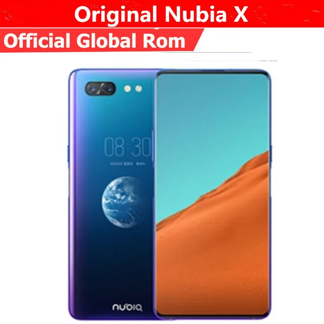 Original ZTE Nubia X 4G LTE Mobile Phone Snapdragon 845 Android 8.1 6.26+5.1'' Dual Screen 8GB RAM 256GB ROM 16+24MP Fingerprint
Original ZTE Nubia X 4G LTE Mobile Phone Snapdragon 845 Android 8.1 6.26+5.1'' Dual Screen 8GB RAM 256GB ROM 16+24MP Fingerprint
