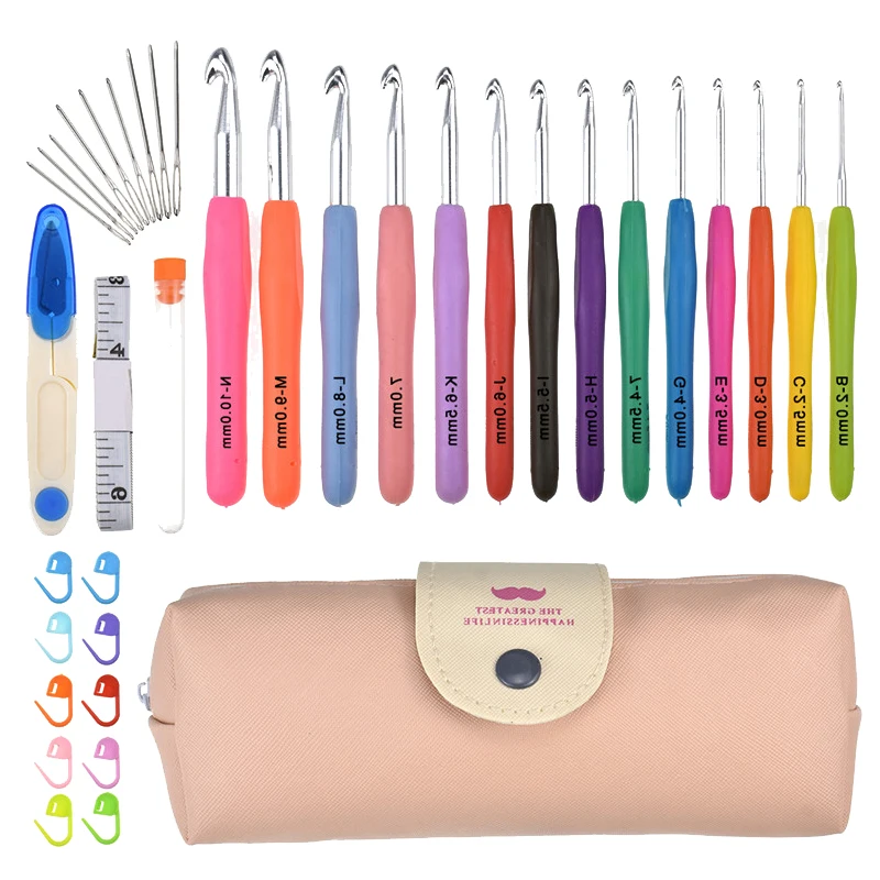 Mix 2.0mm to 10.0mm Crochet Hooks Set Soft Grip Handle Extra Long 9.0mm 10.0mm Knitting Hooks Needles Sets Accessories With Case
Mix 2.0mm to 10.0mm Crochet Hooks Set Soft Grip Handle Extra Long 9.0mm 10.0mm Knitting Hooks Needles Sets Accessories With Case