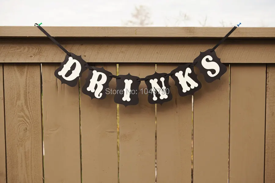 Free Shipping 1 X Black DRINKS Banner Wedding Photo Props Birthday Party Photography Decoration
Free Shipping 1 X Black DRINKS Banner Wedding Photo Props Birthday Party Photography Decoration
