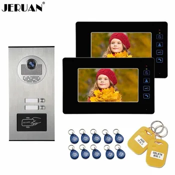 JERUAN Wired 7 Inch LCD Video Door Phone Doorbell Monitor Entry Intercom System Kit 2000 user Access HD RFID Camera 2 Apartments
JERUAN Wired 7 Inch LCD Video Door Phone Doorbell Monitor Entry Intercom System Kit 2000 user Access HD RFID Camera 2 Apartments