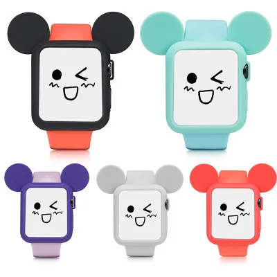 Tinymons Cute cartoon watch protector For Apple Watch case 42mm/38mm Watch case 3/2/1 Mouse ears Soft Silicone cover shell
Tinymons Cute cartoon watch protector For Apple Watch case 42mm/38mm Watch case 3/2/1 Mouse ears Soft Silicone cover shell
