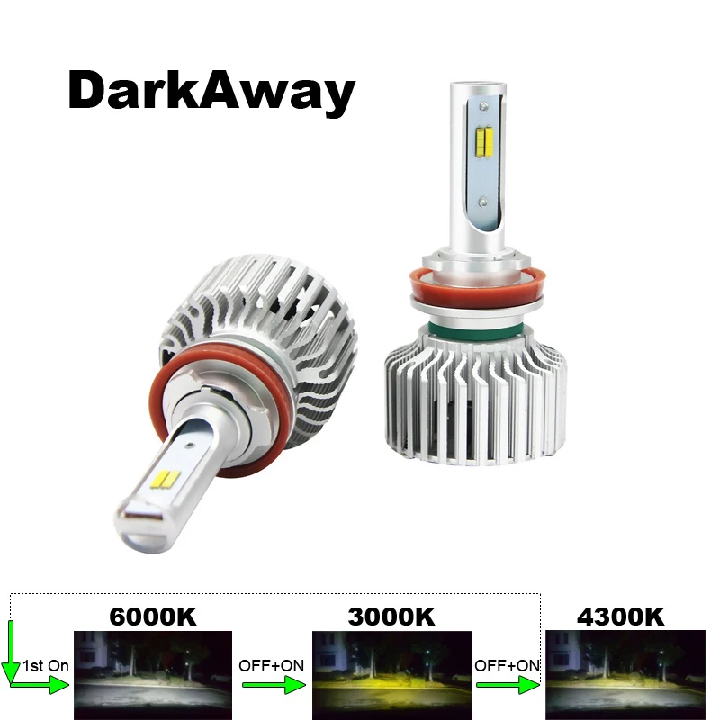 Автомобильные фары DarkAway, 3 цвета в 1, H7, H4 светодиодный 8/H11, HB3/9005, HB4/9006, H1 880, 60 Вт, 6000 лм, автомобильные фары, 3000K, 4300K
Автомобильные фары DarkAway, 3 цвета в 1, H7, H4 светодиодный 8/H11, HB3/9005, HB4/9006, H1 880, 60 Вт, 6000 лм, автомобильные фары, 3000K, 4300K