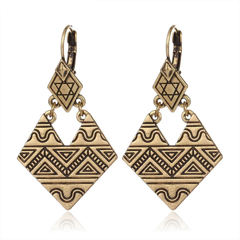 New Vintage Brincos Women Earrings Gold-color Retro Bohemia Geometric Pendant Ethnic Indian Drop Earrings for Girls Gifts
New Vintage Brincos Women Earrings Gold-color Retro Bohemia Geometric Pendant Ethnic Indian Drop Earrings for Girls Gifts