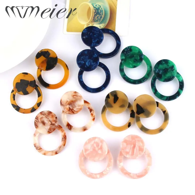 MMEIER Acrylic Hollow Geometric Resin Long Drop Earrings Round 6 color Stone Marble Earrings For Women Girl Fashion Ear Jewelry
MMEIER Acrylic Hollow Geometric Resin Long Drop Earrings Round 6 color Stone Marble Earrings For Women Girl Fashion Ear Jewelry