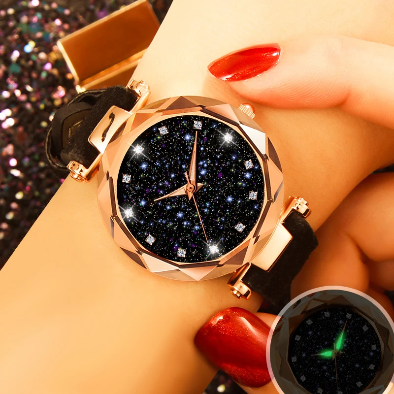 Luxury Women Watches Fashion Casual Dress Wristwatch Leather Band Quartz Watch Ladies Female Starry Sky Clock Reloj Mujer
Luxury Women Watches Fashion Casual Dress Wristwatch Leather Band Quartz Watch Ladies Female Starry Sky Clock Reloj Mujer