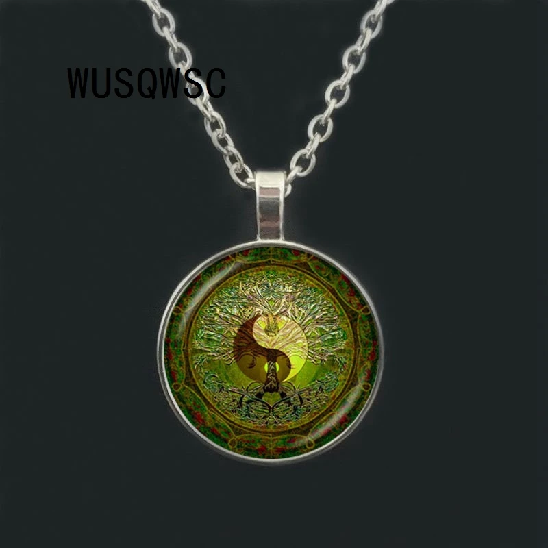 Yin Yang Pendant Tree of Life Necklace Glass Cabochon Jewelry Zen Symbol Statement Necklace Long Sweater Chain Tai Neckless
Yin Yang Pendant Tree of Life Necklace Glass Cabochon Jewelry Zen Symbol Statement Necklace Long Sweater Chain Tai Neckless