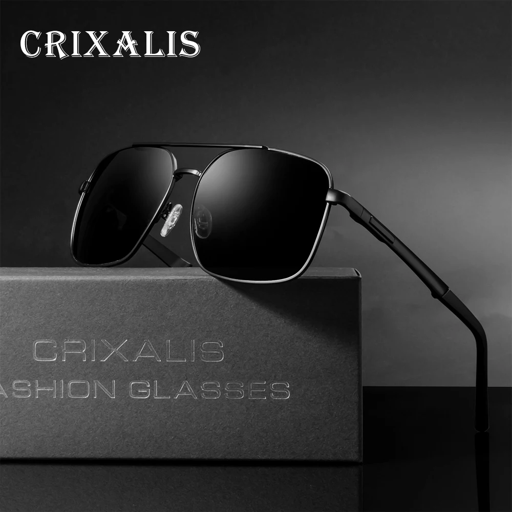 Crixalis Brand Design Square Sunglasses Men Polarized Alloy Frame Male Yellow Sun Glasses For Driving Retro Shades Men UV400
Crixalis Brand Design Square Sunglasses Men Polarized Alloy Frame Male Yellow Sun Glasses For Driving Retro Shades Men UV400