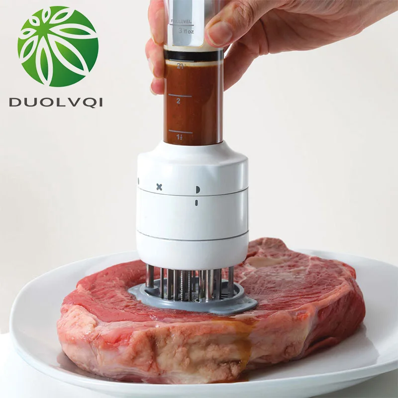 Duolvqi Multifunctional Meat Tenderizer Needle Stainless Steel Steak Meat Injector Marinade Flavor Syringe Kitchen Tools
Duolvqi Multifunctional Meat Tenderizer Needle Stainless Steel Steak Meat Injector Marinade Flavor Syringe Kitchen Tools