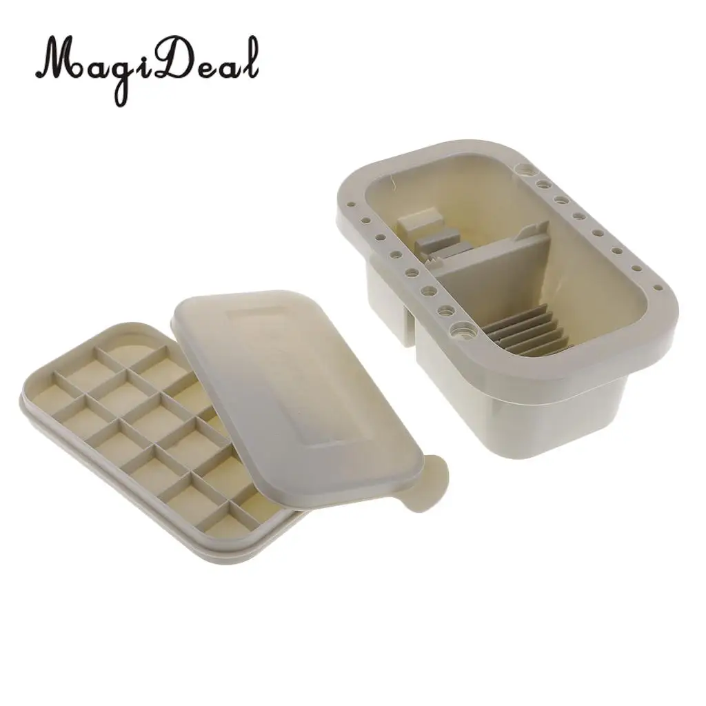 Multi-function Paint Brush Basin Brush Tub with Brush Holder and Palette