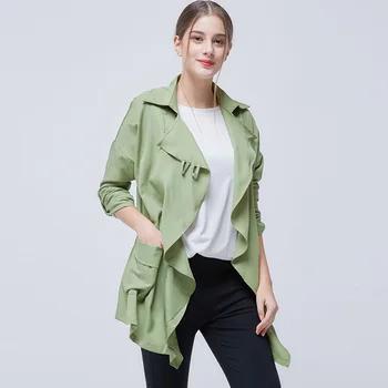 Women Windbreakers Long Coat Turn Down Collar Trench Female Tops And Blouses Soild Women Autumn Coat Abrigos Mujer Plus Size 4X
Women Windbreakers Long Coat Turn Down Collar Trench Female Tops And Blouses Soild Women Autumn Coat Abrigos Mujer Plus Size 4X