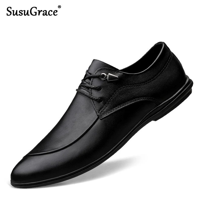 susuGrace Luxury Men's Genuine leather Moccasin Soft Lace-up loafers comfortable casual flats Quality drive Dress shoes plus
susuGrace Luxury Men's Genuine leather Moccasin Soft Lace-up loafers comfortable casual flats Quality drive Dress shoes plus