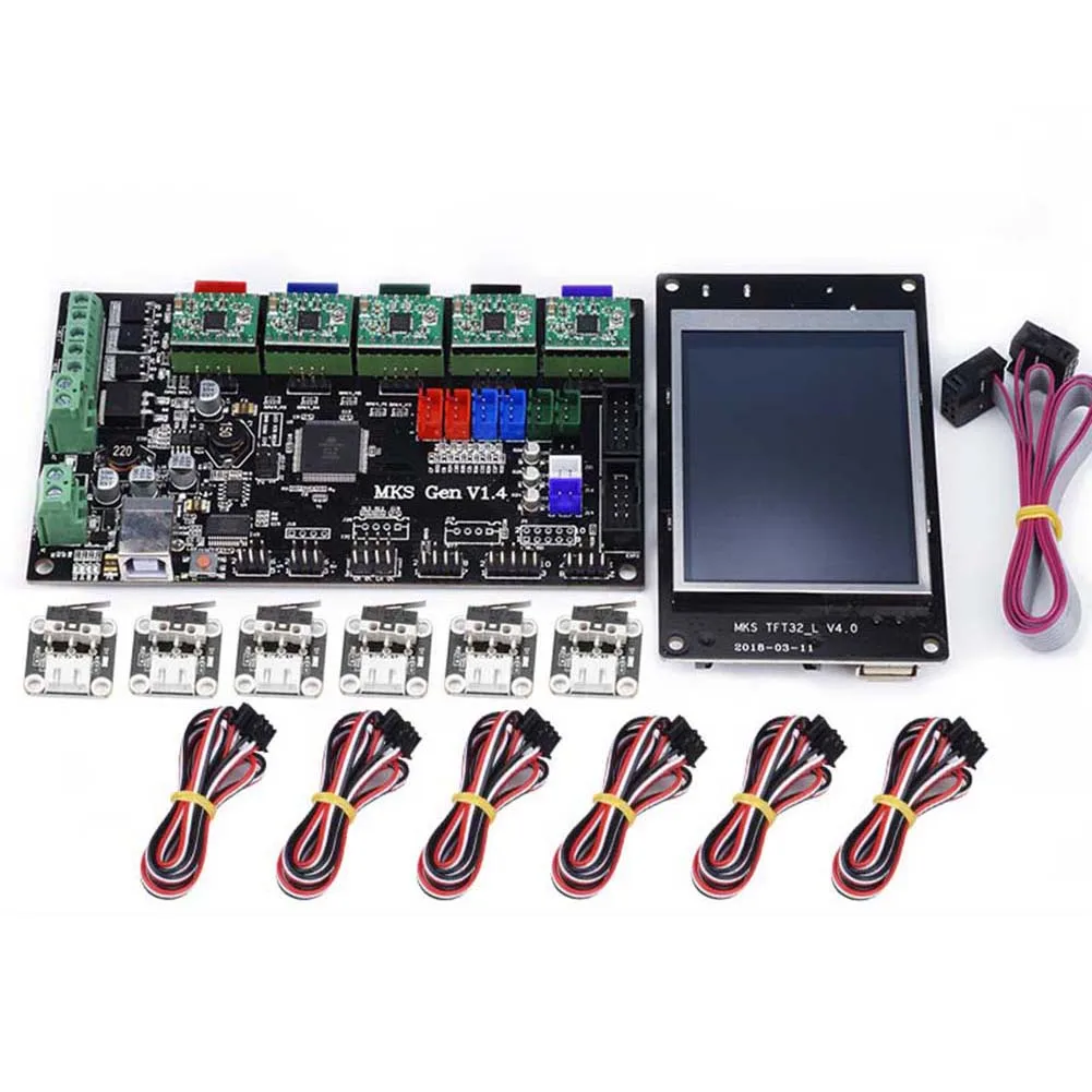 New For MKS GEN V1.4 Compatible with TFT32 Display 4988 Motor Driver with Limit Switch 3D Print Kits DOM668
New For MKS GEN V1.4 Compatible with TFT32 Display 4988 Motor Driver with Limit Switch 3D Print Kits DOM668