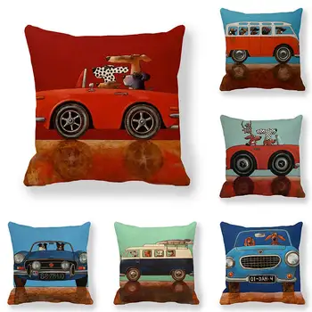 45cm*45cm Cushion cover cartoon Dogs drive cars and buses linen/cotton pillow case sofa and Home decorative pillow cover
45cm*45cm Cushion cover cartoon Dogs drive cars and buses linen/cotton pillow case sofa and Home decorative pillow cover