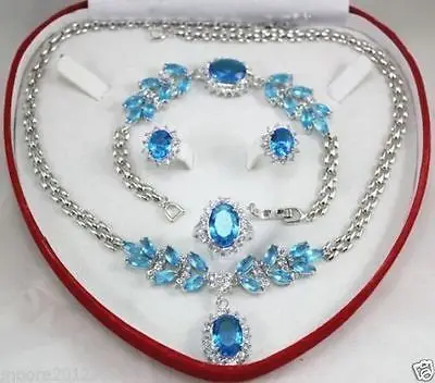 light blue zircon Silver chain Necklace Bracelet Earring Ring >> watch wholesale Quartz stone CZ crystal
light blue zircon Silver chain Necklace Bracelet Earring Ring >> watch wholesale Quartz stone CZ crystal