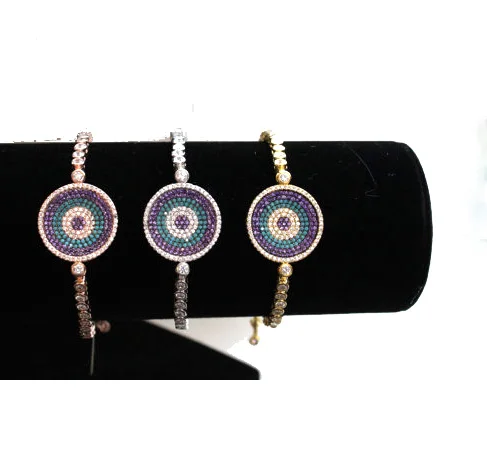 Fashion Jewelry Adjustable Turkish Blue eye Charm Tennis Pave CZ Cubic Zirconia Bridal Wedding tennis Bracelets for Women gift
Fashion Jewelry Adjustable Turkish Blue eye Charm Tennis Pave CZ Cubic Zirconia Bridal Wedding tennis Bracelets for Women gift