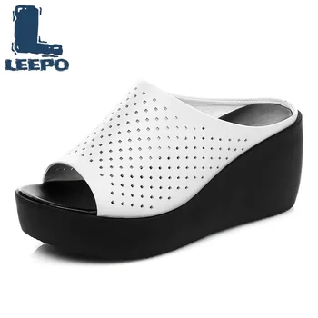 Shoes Woman Wedges Slippers Female Genuine Leather Summer Outdoor Black Platform Sandals Women White Hollow Slides Ladies
Shoes Woman Wedges Slippers Female Genuine Leather Summer Outdoor Black Platform Sandals Women White Hollow Slides Ladies