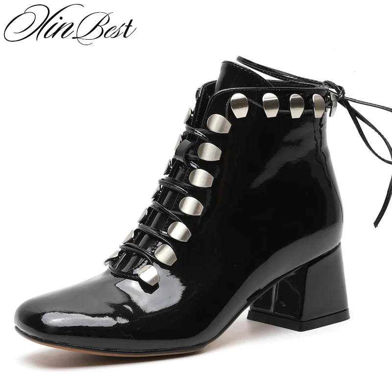 XinBest Women Boots Square Toe High Heel Ankle Boots For Woman Metal Cross-tied Boot Shoes For Girl Woman Brand Black Boots
XinBest Women Boots Square Toe High Heel Ankle Boots For Woman Metal Cross-tied Boot Shoes For Girl Woman Brand Black Boots