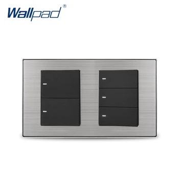 2019 Wallpad 5 Gang Reset Momentary Contact Switch Wall Light Switch Satin Metal Panel 160*86mm
2019 Wallpad 5 Gang Reset Momentary Contact Switch Wall Light Switch Satin Metal Panel 160*86mm