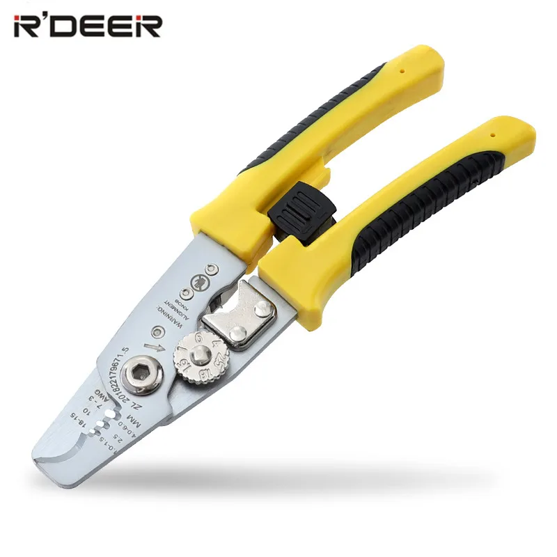 8'' 200mm Wire Stripper CR-V Electrician Cutter Adjustable Stripping Pliers Crimping For Cable Cutting Multitool Hand Tools |