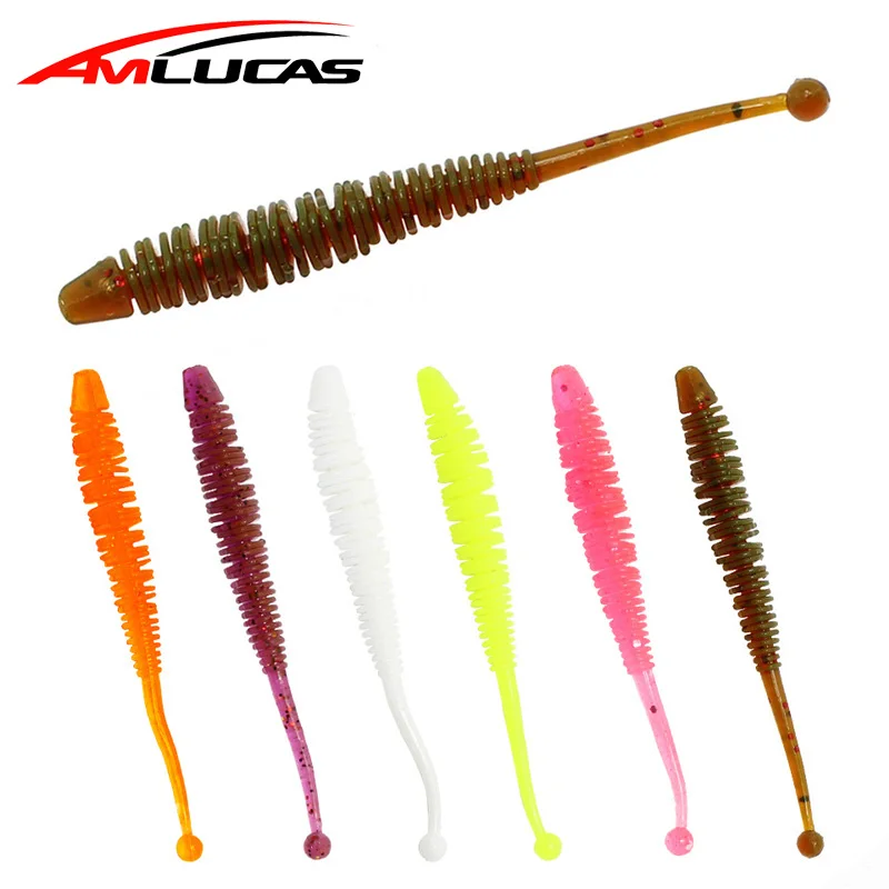 Amlucas 10pcs Soft Fishing Lure 6cm 0.5g Single Tail Silicone Bait for Fishing Worm isca artificial Carp Fishing Tackle WW143
Amlucas 10pcs Soft Fishing Lure 6cm 0.5g Single Tail Silicone Bait for Fishing Worm isca artificial Carp Fishing Tackle WW143