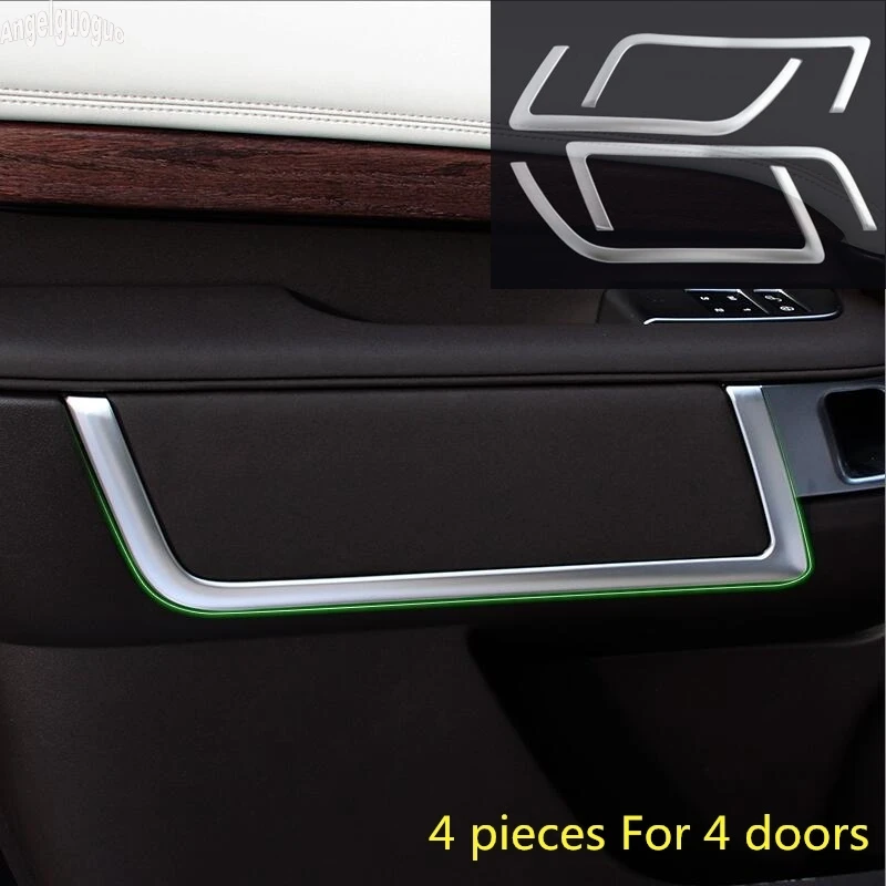 angelguoguo ABS chrome For Land Rover Discovery 5 2017 2018 Car 4 Doors U Handle Decoration Sequins Cover Sticker Car-Styling