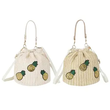 summer beach bags Pineapple Print Shoulder Bucket Handbags Women Straw Woven Crossbody Bags
summer beach bags Pineapple Print Shoulder Bucket Handbags Women Straw Woven Crossbody Bags