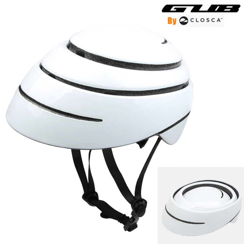 

GUB Folding helmet Cycling City Bike Urban Bicycle Helmet BMX Fixed Safe Cap Men Women skating Skate Helmet 56-29/60-63cm white