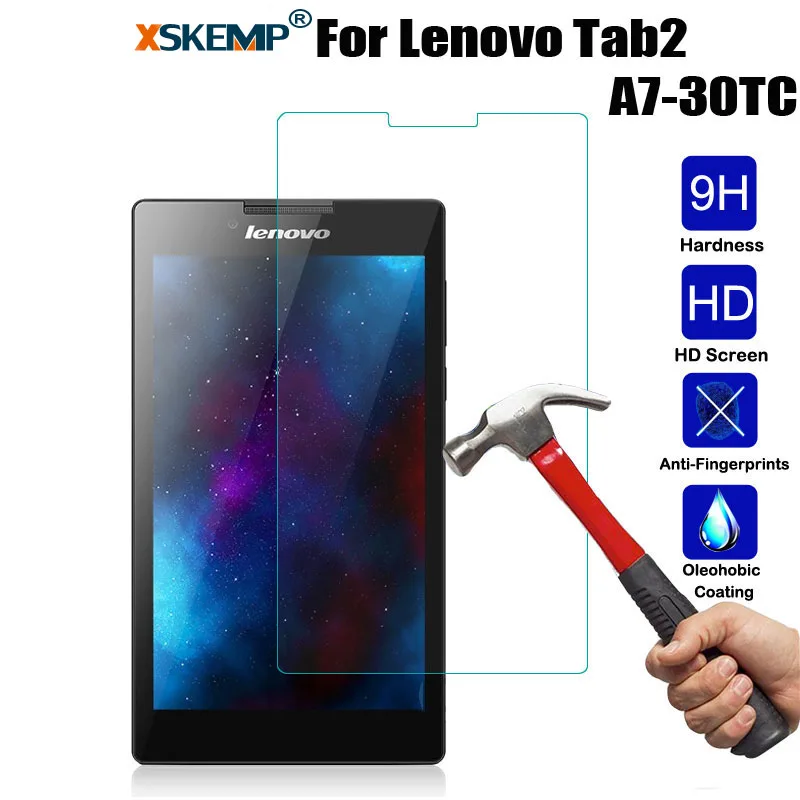 Закаленное защитное стекло XSKEMP 9H для Lenovo Tab2 A7 30TC 7 дюймов Ультрапрозрачная пленка