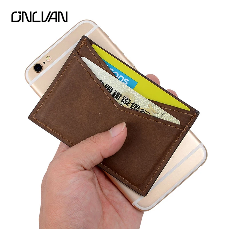 Фото ONLVAN Разделение кожа кредитной карты Чехлы для мангала индивидуальные id card папки