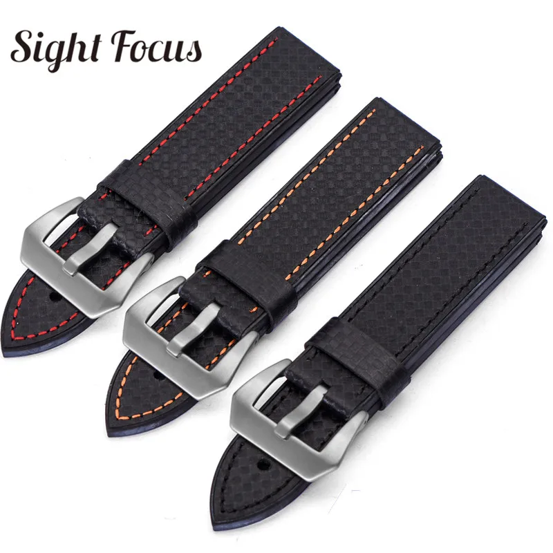 20mm 22mm 24mm 26mm Carbon Fiber Leather Strap for Pam Sunnto Wristbands Watch Bands Male Bracelets Mens Belt Watch Accessories
20mm 22mm 24mm 26mm Carbon Fiber Leather Strap for Pam Sunnto Wristbands Watch Bands Male Bracelets Mens Belt Watch Accessories