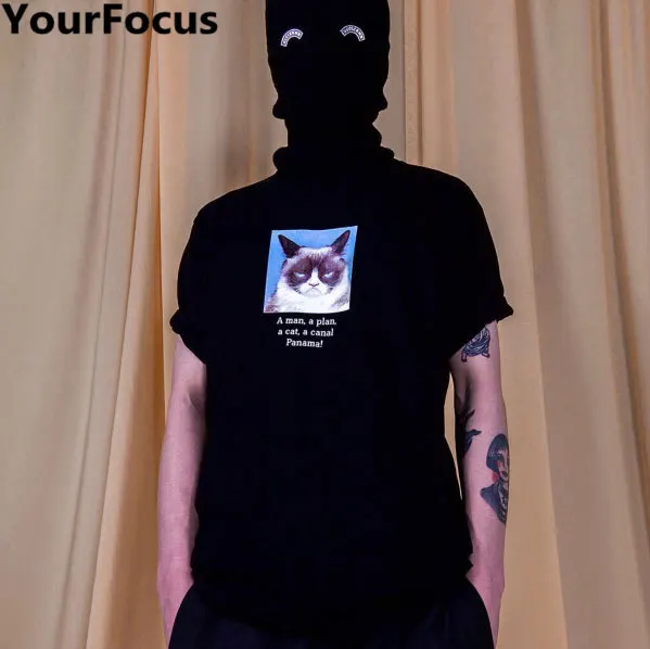 Harajuku vintage casual korean fashion brand cat picture pattern a man a plan a cat a canal panama letters cotton tshirt YQ-398
Harajuku vintage casual korean fashion brand cat picture pattern a man a plan a cat a canal panama letters cotton tshirt YQ-398
