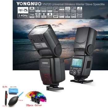 YONGNUO YN720 Flash Speedlite Wireless Flash Master Slave Speedlite GN60 LCD Display W/Battery for Canon Nikon Sony DSLR Camera
YONGNUO YN720 Flash Speedlite Wireless Flash Master Slave Speedlite GN60 LCD Display W/Battery for Canon Nikon Sony DSLR Camera